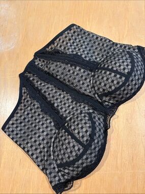 Shein Bae ~ Black Lace Longline Bralette - Women Intimates